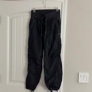 Women's Black Cargo Drawstring Jogger Pants
